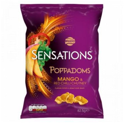 [200686-BB] Walkers Sensations Mango & Chilli Chutney Poppadoms 85g