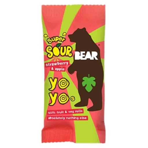 [200731-BB] BEAR Yoyos Sours Strawberry & Apple 20g
