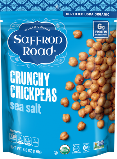 [200870-BB] Saffron Road Crunchy Chickpeas Sea Salt 5.4oz