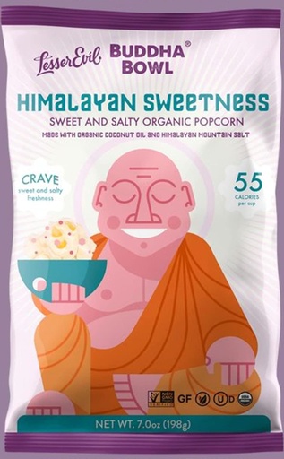[200878-BB] Lesser Evil Organic Himalayan Salt Popcorn 4.6oz