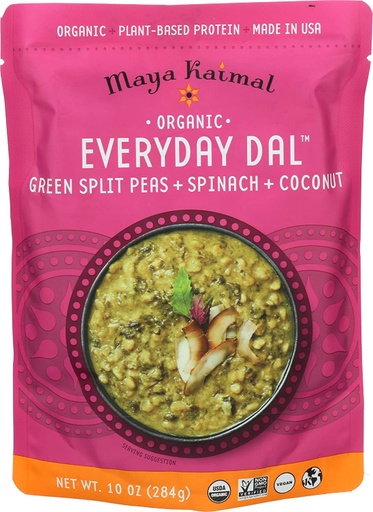 [201152-BB] Maya Kaimal Everyday Dal Green Split Peas, Spinach and Coconut 10oz