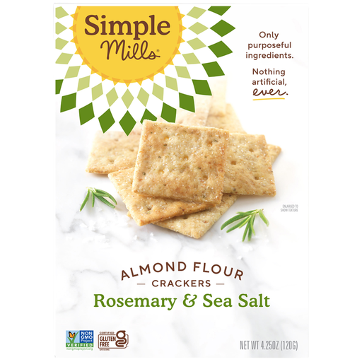 [201473-BB] Simple Mills Rosemary and Sea Salt Almond Flour Crackers 4.25oz