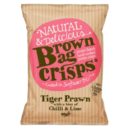 [201494-BB] Brown Bag Crisps Prawn with Chilli & Lime 40g