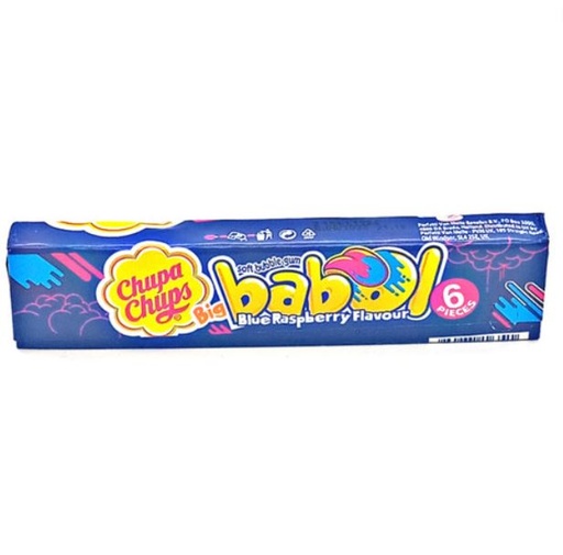 [201498-BB] Chupa Chups Big Babol Blue Raspberry Flavour Soft Bubble Gum 6 Pieces 27.6g