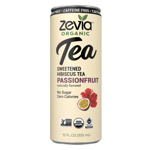 [201569-BB] Zevia Organic Hibiscus Passionfruit Tea Caffeine Free 12oz