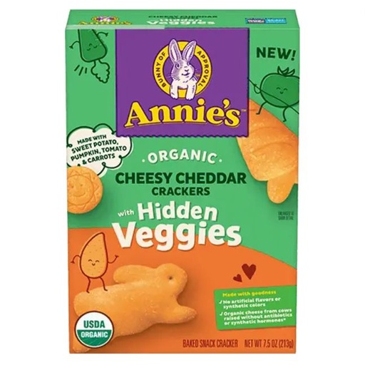 [201708-BB] Annie's Organic Cheddar Crackers Hidden Veggies 7.5oz