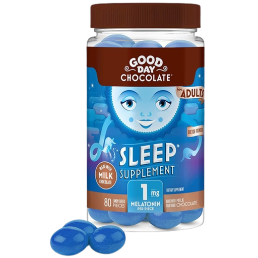 [201726-BB] Good Day Chocolate Candy Coated Sleep Supplement Melatonin 1mg