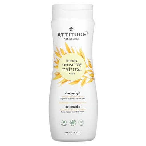 [166080-BB] Attitude Oatmeal Sensitive Body Wash Argan 16oz