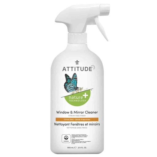 [166132-BB] Attitude Window and Mirror Cleaner Citrus Zest 27oz