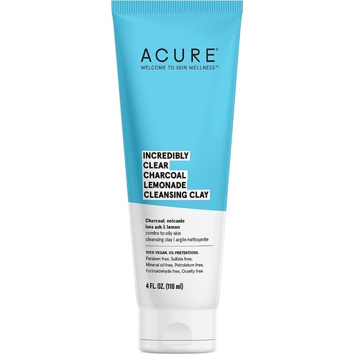 [201925-BB] Acure Incredibly Clear Charcoal Lemonade Cleansing Clay 4oz