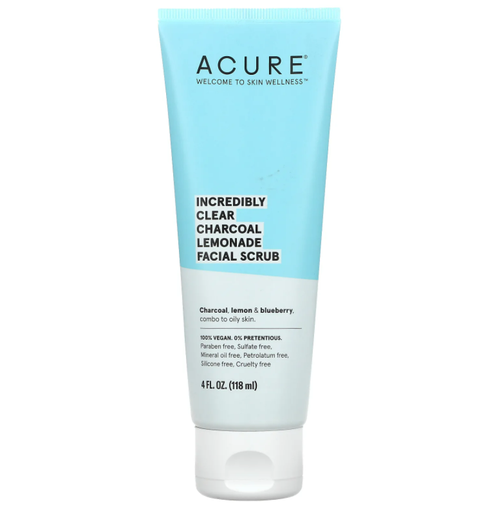 [201926-BB] Acure Incredibly Clear Charcoal Lemonade Facial Scrub 4oz