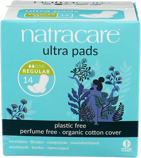 [201997-BB] Natracare Regular Ultra Pads With Wings 14ct
