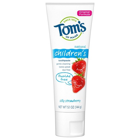 [202048-BB] Tom's of Maine Silly Strawberry Fluoride Free Kids Toothpaste 5.1oz