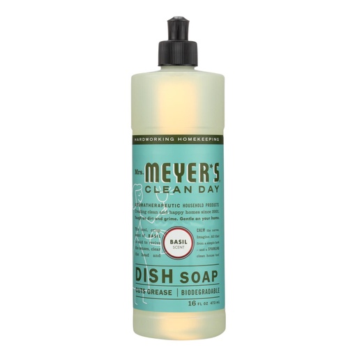 [202067-BB] Mrs. Meyer's Clean Day Dish Soap Basil 16oz
