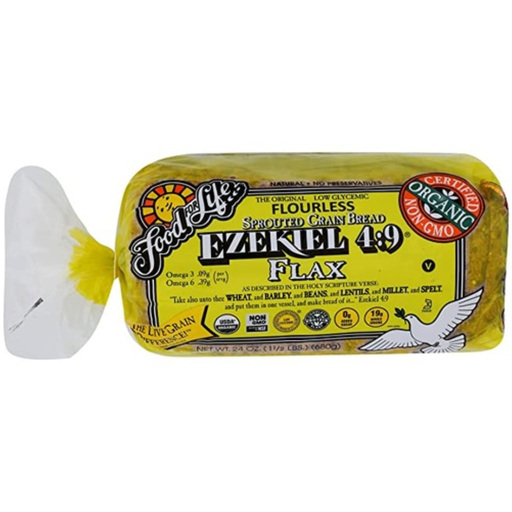 [202308-BB] Food For Life Organic Ezekiel Flax Sprouted Bread Loaf 24oz