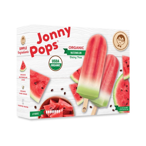[202379-BB] Jonny Pops Watermelon Fruit Ice Pops 14.8oz