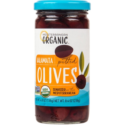 [202444-BB] Mediterranean Organic Pitted Kalamata Olives 8.5oz