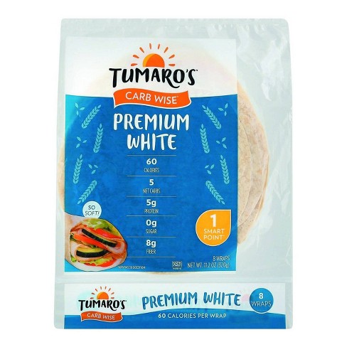 [202469-BB] Tumaro's Low Carb Wraps Tortillas White 8CT