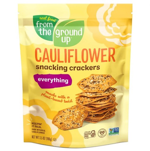 [202486-BB] From The Ground Up Everything Bagel Cauliflower Crackers 3.5oz