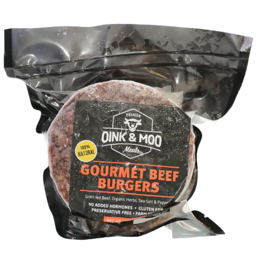 [202828-BB] Oink & Moo Grass Fed Beef Burgers 4pk