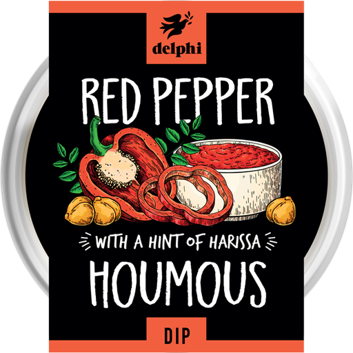 [203759-BB] Delphi Chargrilled Red Pepper Houmous Dip 170g