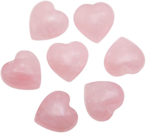 [203897-BB] Mini Rose Quartz Heart 25-30mm