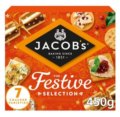 [204345-BB] Jacobs Christmas Biscuits for Cheese 450g