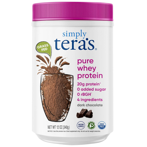 [204424-BB] Simply Tera's Dark Chocolate Whey Protein rBGH Free 12oz