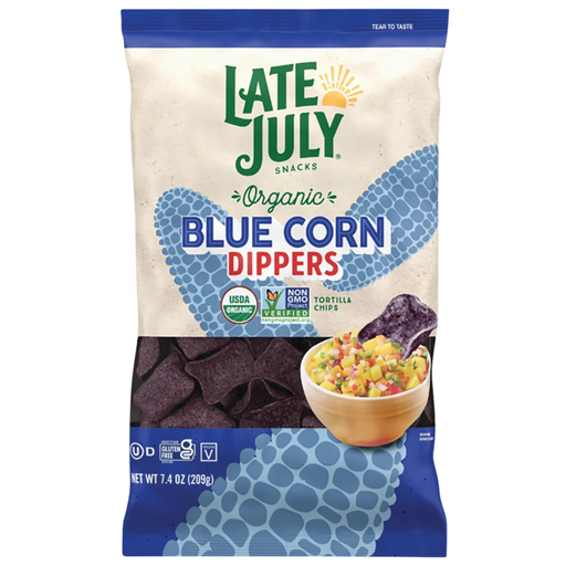 [204530-BB] Late July Snacks Organic Blue Corn Tortilla Dippers 7.4oz