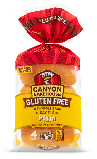 [204581-BB] Canyon Bakehouse Gluten Free Bagel Plain 14oz