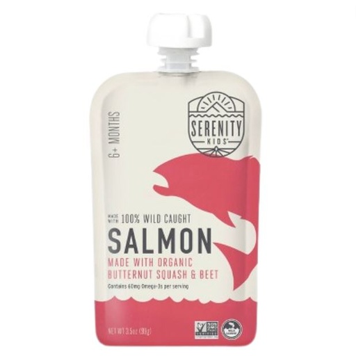 [204649-BB] Serenity Kids Wild Caught Salmon Squash Beet Baby Food Pouch 3.5oz