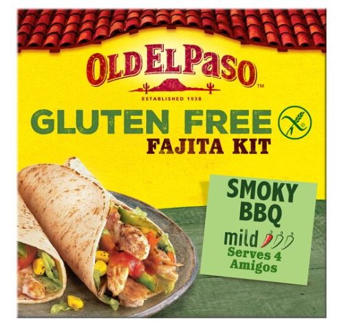 [204729-BB] Old El Paso Gluten Free Fajita Kit Smoky BBQ 462g