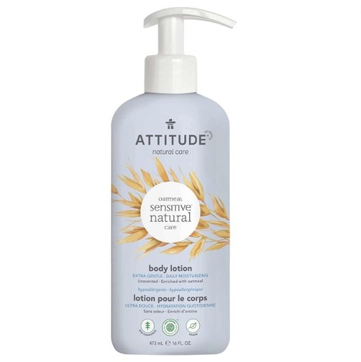 [204843-BB] Attitude Oatmeal Sensitive Natural Care Body Lotion Extra Gentle Unscented 473 ml
