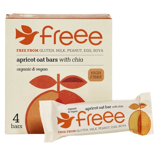 [204873-BB] FREEE by Doves Farm Gluten Free Organic Apricot Oat Bars with Chia 4 x 35g