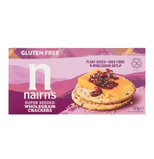 [204878-BB] Nairn's Gluten Free Super Seeded Wholegrain Crackers 137g