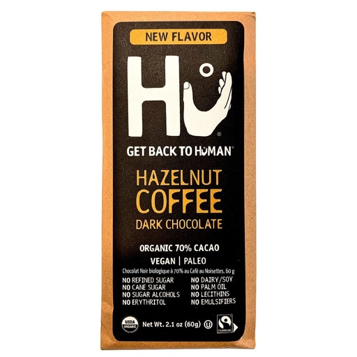 [204890-BB] Hu Hazelnut Coffee Dark Chocolate Bar 2.1oz